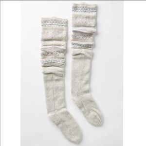 Anthropologie - Lemon Fairisle Slippers Socks